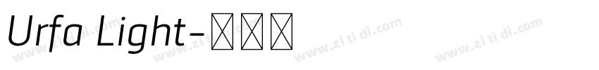 Urfa Light字体转换